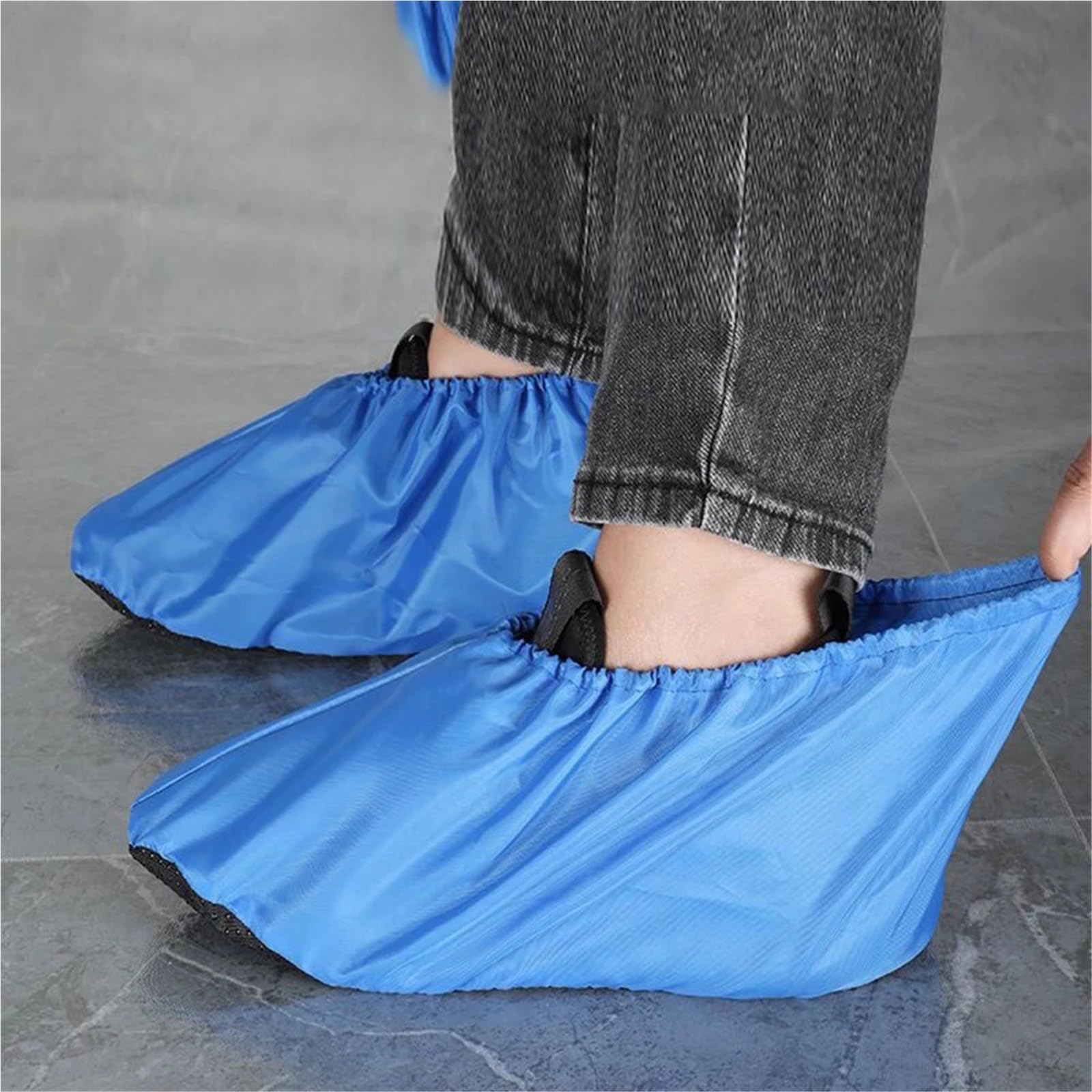 Copriscarpe Copriscarpe Antiscivolo Impermeabili da 10 Paia Copriscarpe Lavabili riutilizzabili for Interni Protezioni for Scarpe Elastiche(Deep Red)