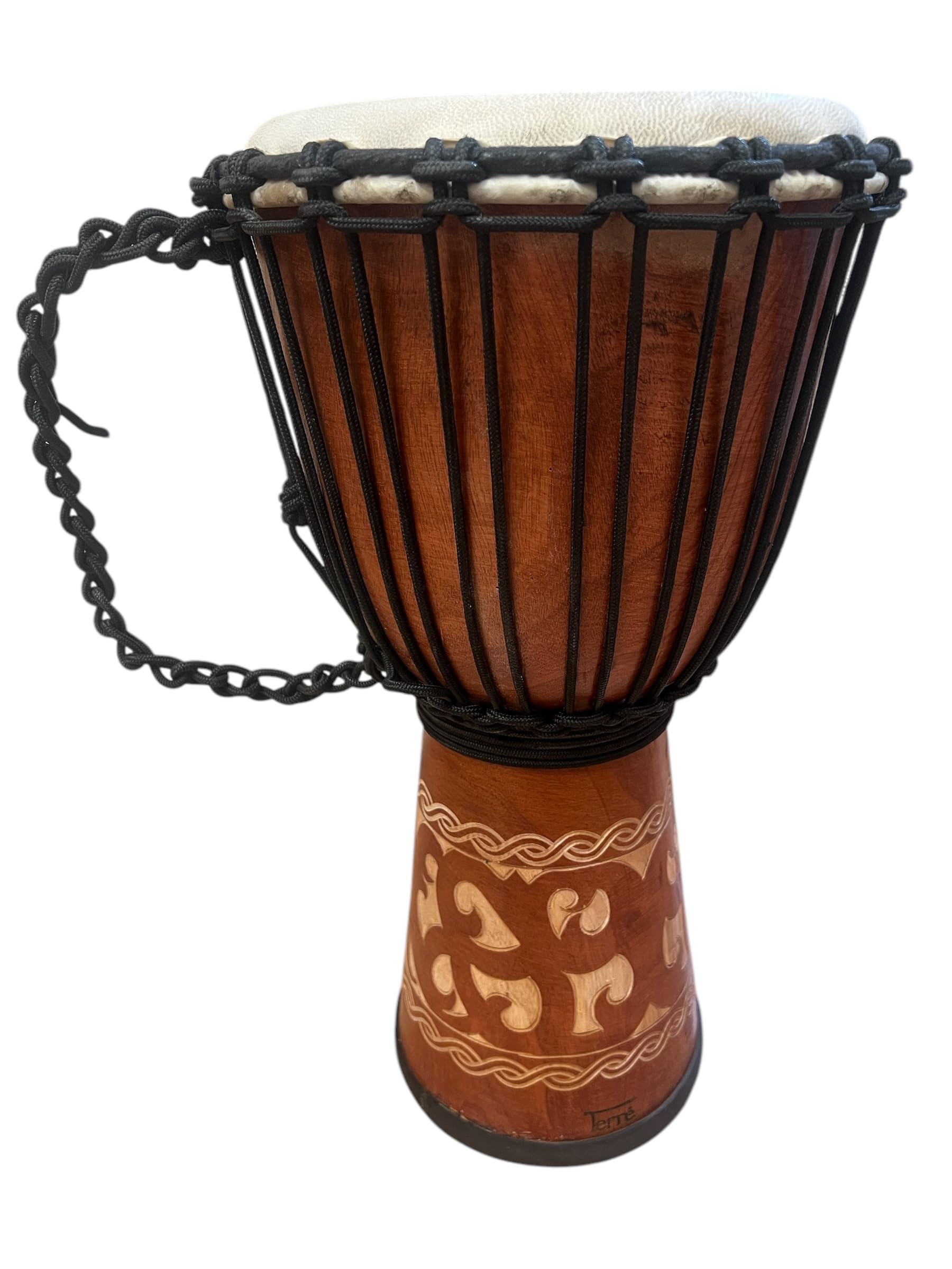 Djembe estándar linecarv, 20 cm de alto, 10 "cabeza, nk149
