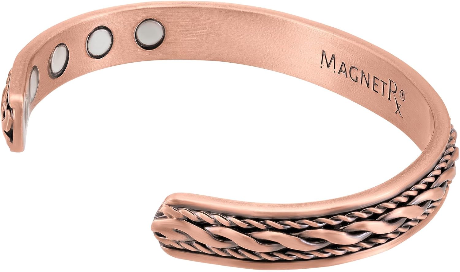 MagnetRX® Women's Copper Bracelet – Effective 99.9% Pure Copper Magnetic Bracelets for Women – Adjustable Womens Copper Cuff Bracelet Bangle (Inlay Wire) - Image 9