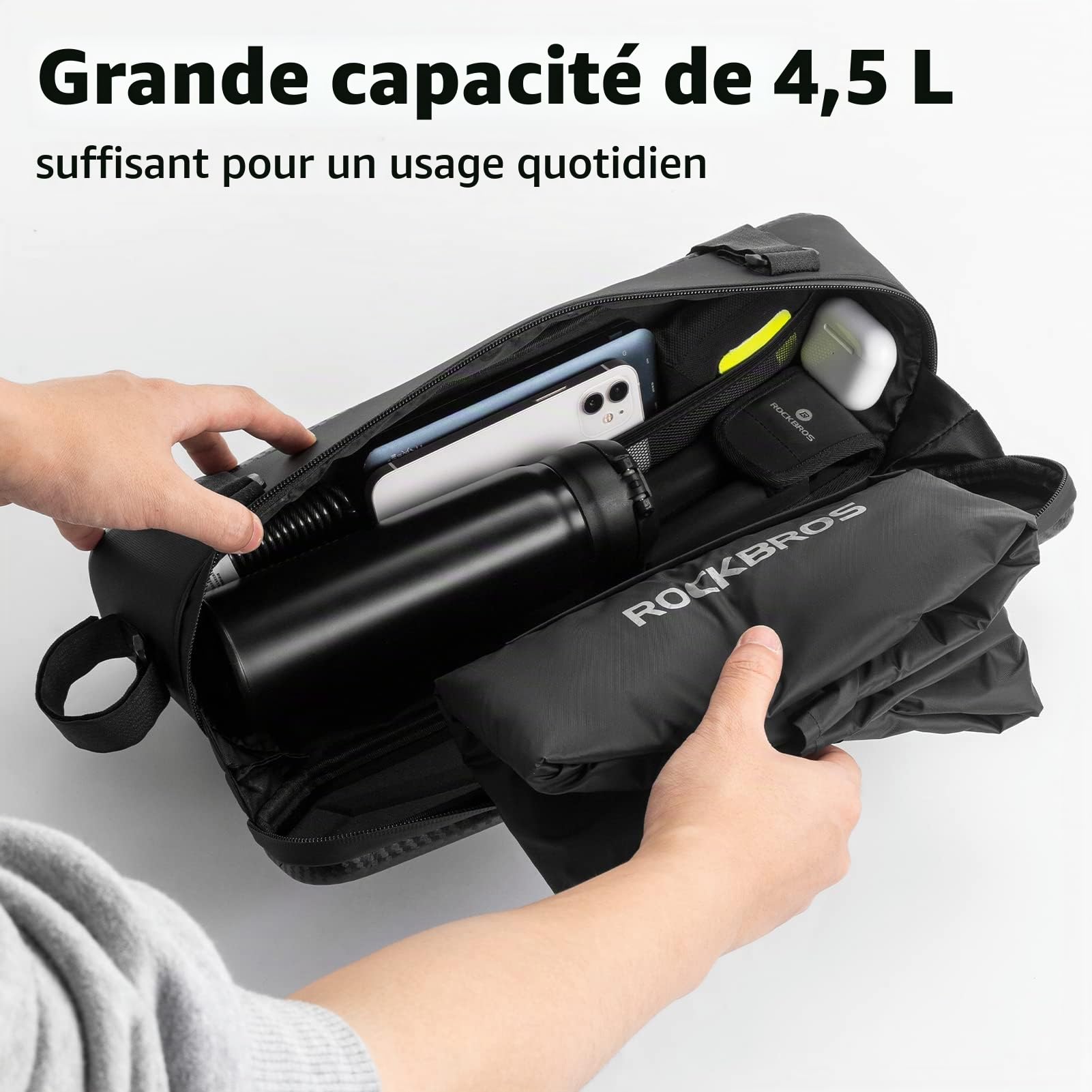 ROCKBROS Sacoche de Cadre Vélo 4,5L, Sacoche Vélo pour Super 73