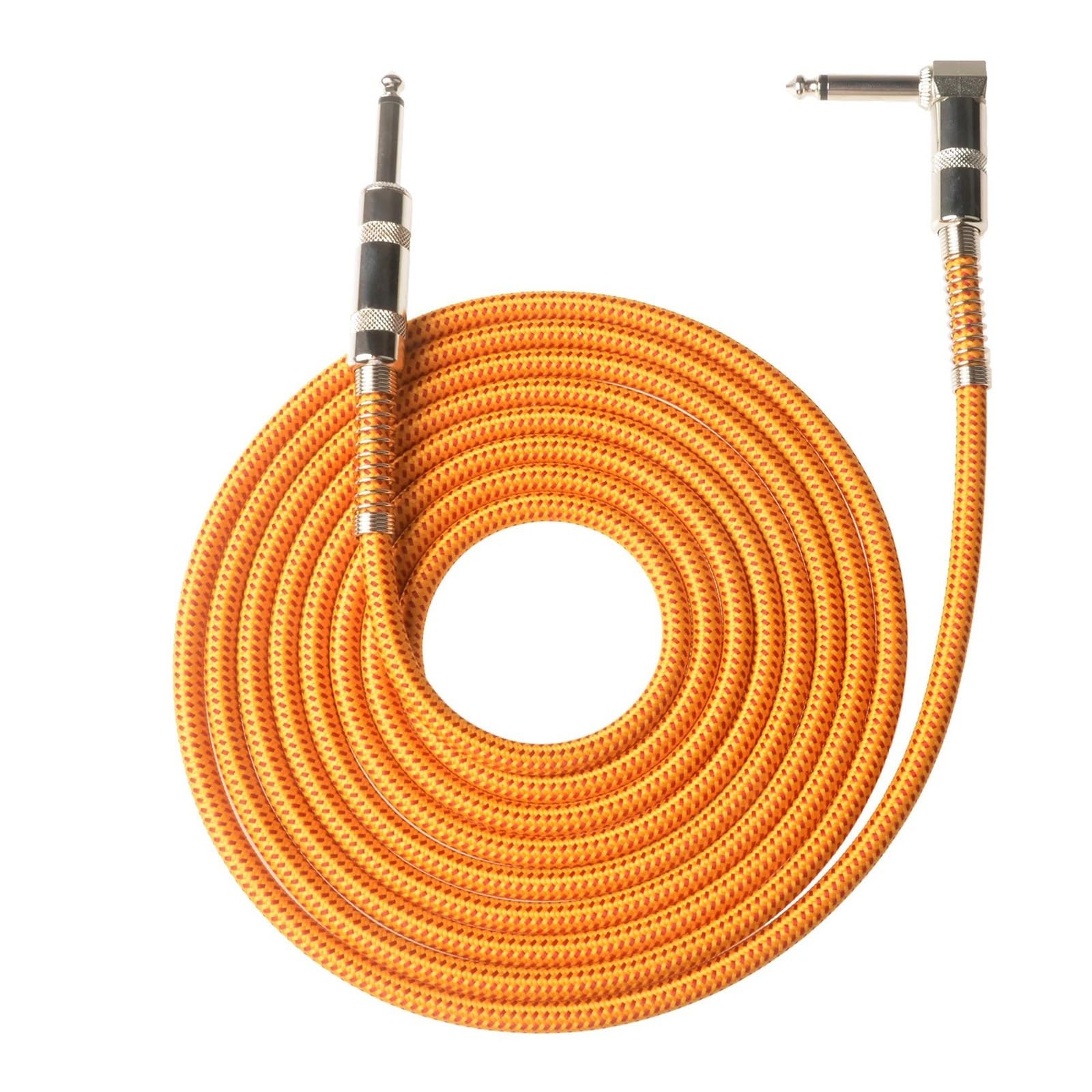 Fils Tressés pour Guitare, Câble Professionnel De 3m À Effet Faible Bruit, Rallonge Blindée De 6.35mm pour Guitare Câble d'instrument Guitare