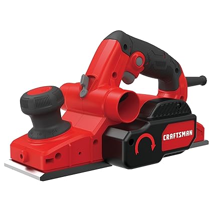 CRAFTSMAN Wood Planer, Hand Planer with Blades, Wrench and Edge Guide, 5/64-inch, 16,500 RPM, 6 Amp, Corded (CMEW300)