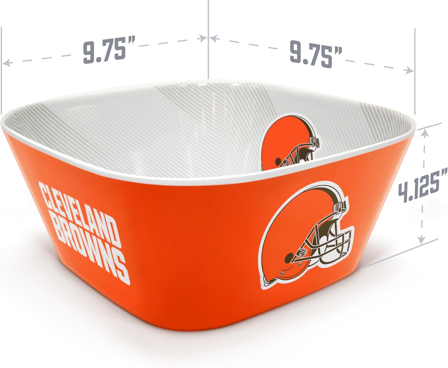 YouTheFan NFL Officially-licensed Large Party Bowl - 100% Melamine, dishwasher safe, BPA free - holds large bag of chips - sleek design - perfect for game day or any day