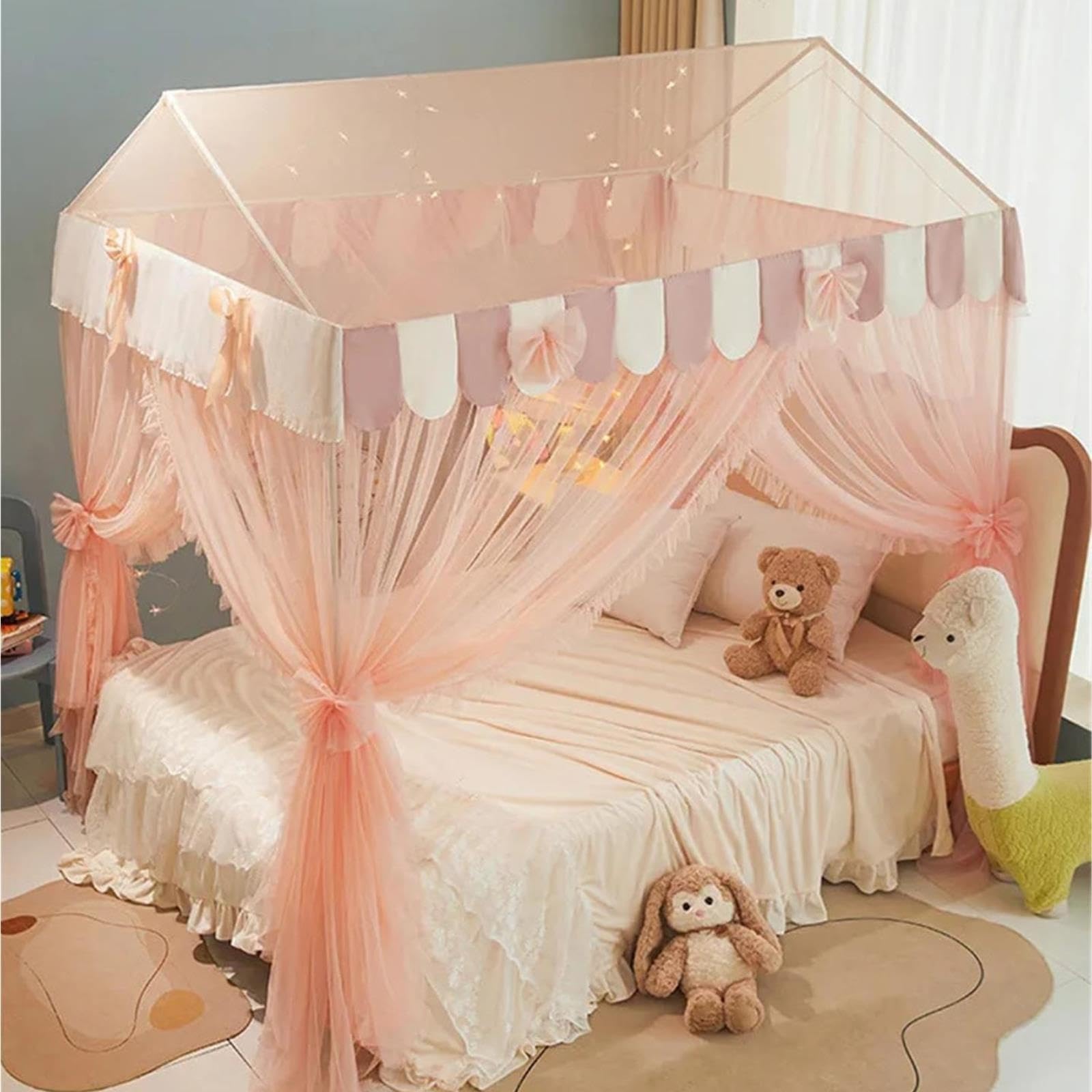 Moustiquaire for Petite Maison de Style Princesse avec Support
