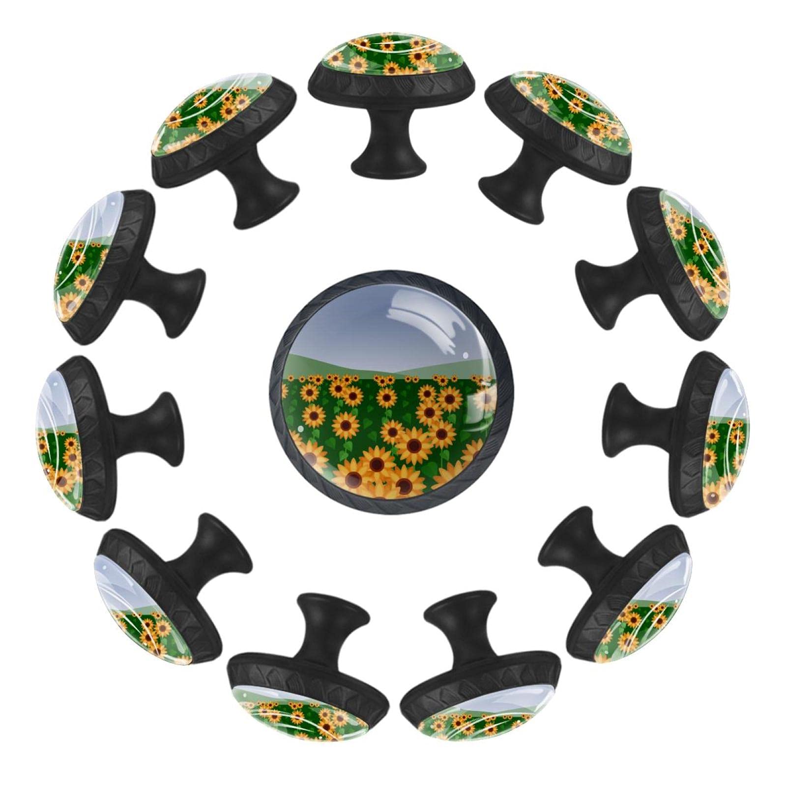 Boutons de tiroir tournesol de 35 mm pour décorer une commode de crèche