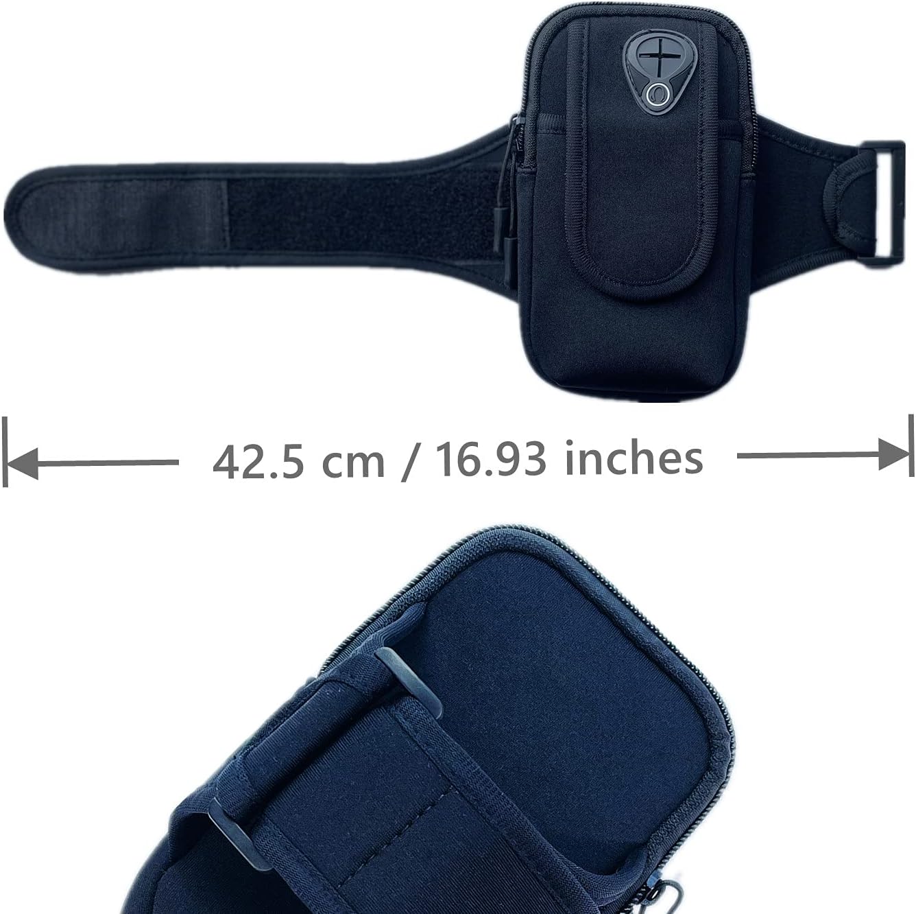 Universal Running Armband, Arm Cell Phone Holder Sports Armband for Running, Fitness and Gym Workouts, Compatible with iPhone X/8/7/6/Plus, Samsung Galaxy S9/S8/S7/S6/Edge/Plus & LG, Black : Cell Phones & Accessories