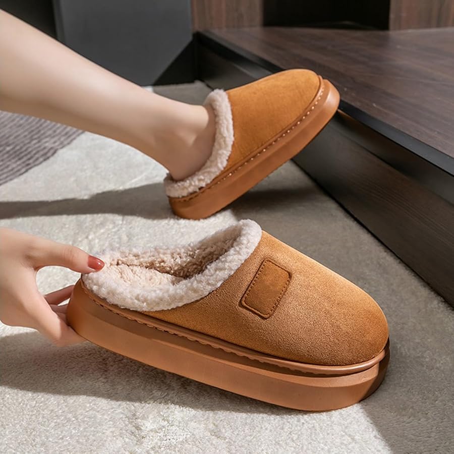 LA MAISON DE L ESPADRILLE-pantoufles Chaudes D'hiver Sur Semelles Plates Pour Femme-6220