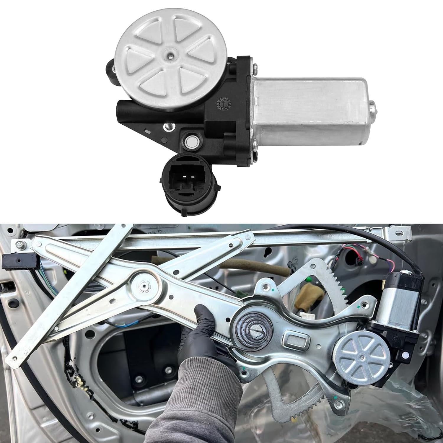Compatible with Toyota Camry Power Window Motor 2002-2006 RAV4 2001-2005 Highlander 2001-2007 Scion xA 2004-2006,Window Motor for Front Driver Side,2-pin Plugs,Replace 85720-33120