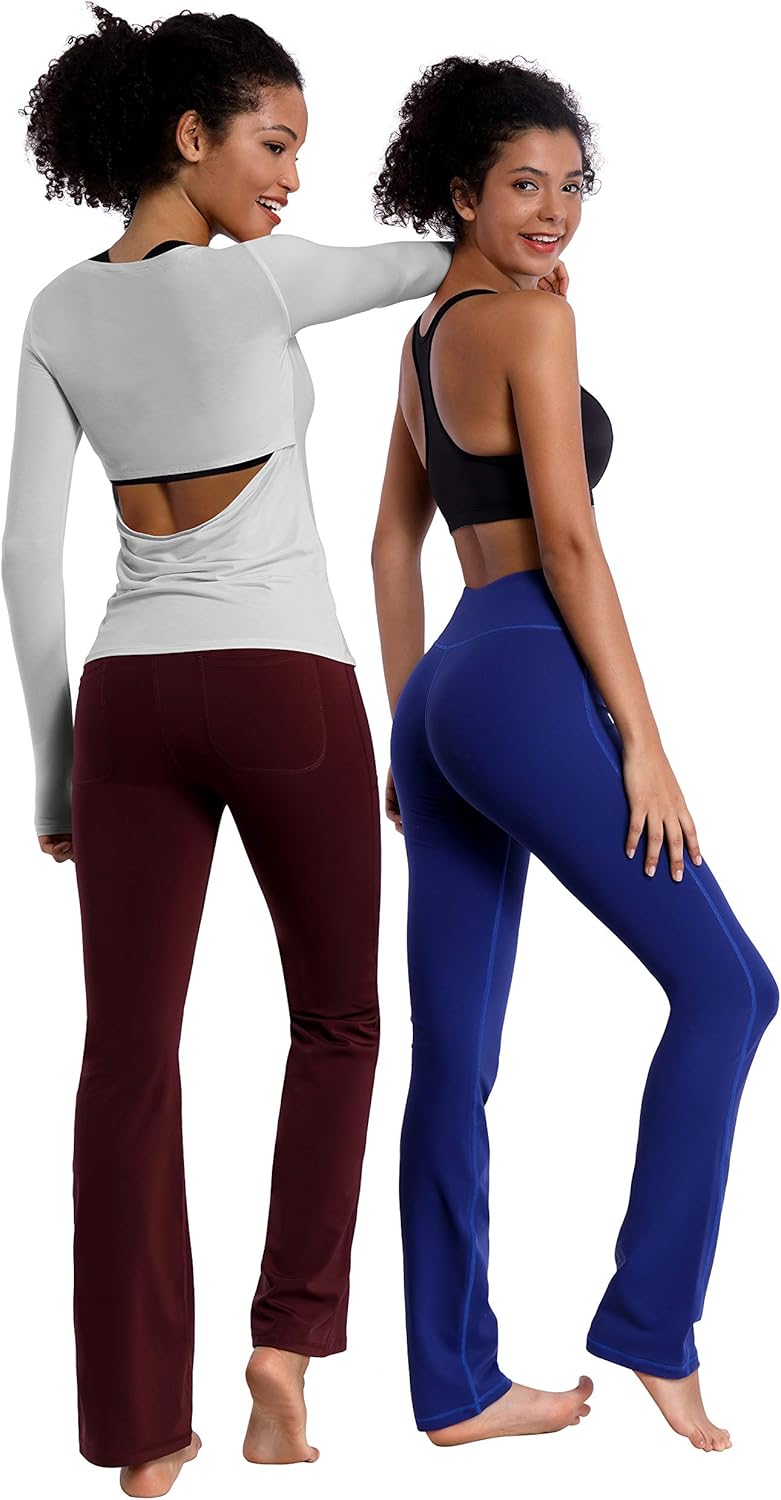 BUBBLELIME Women's Open Back Workout Shirts Soft Athletic Yoga Tops Workout Sport Shirts - Image 4