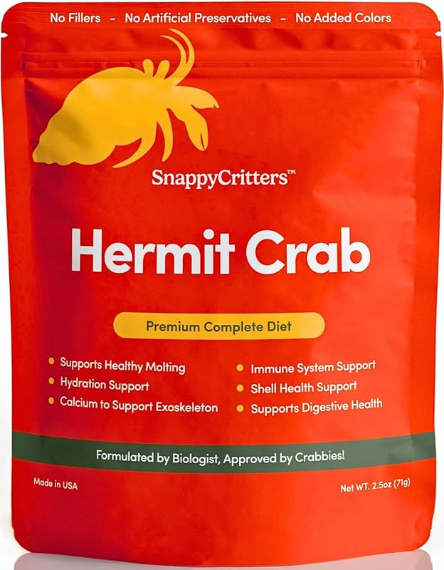 Alimento em pó para caranguejo-eremita com aveia, espirulina e kelp SnappyCritters – 71 g