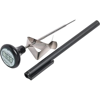 Digital Cooking Candy Liquid Thermometer with Stainless Steel Pot Clip, Quick Read, Battery Included
