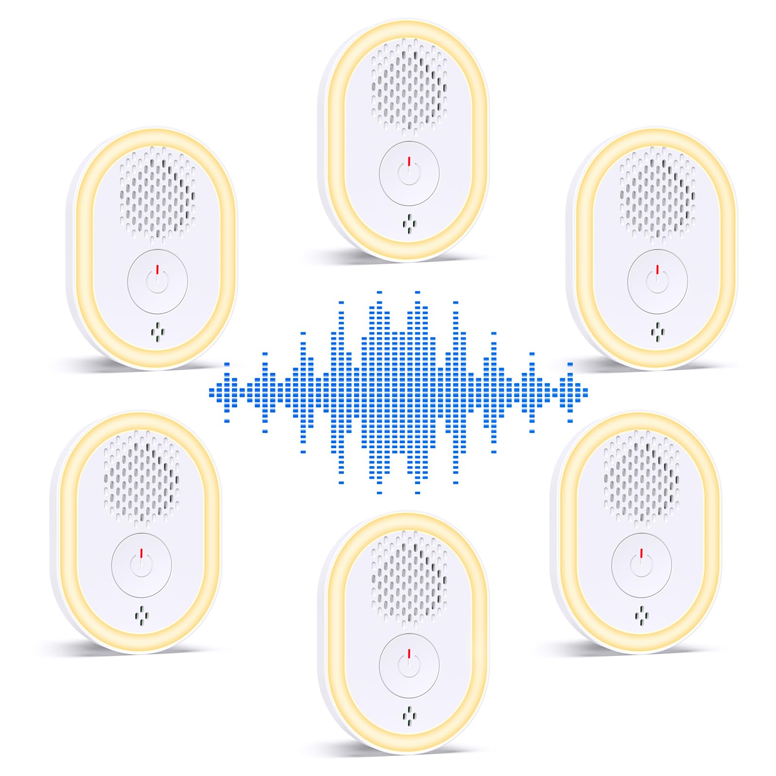 Repelente de ultrasonidos anti ratones y cucarachas con alarma eficaz