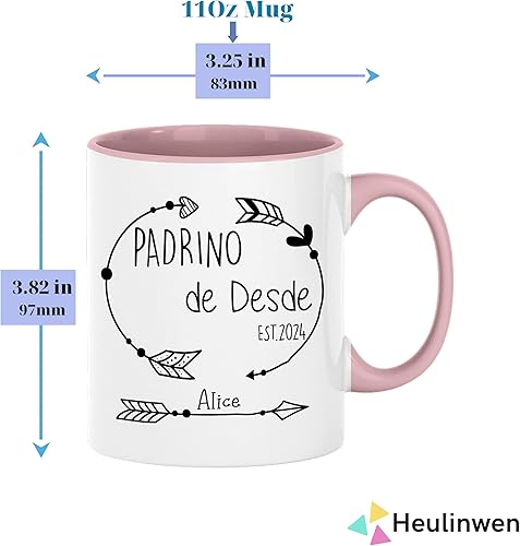 Miniatura 5 de Padrinos De Bautizo Propuesta Set 2 Tazas Café 11Oz, Quieres Ser Mis Padrinos De Bautizo, Quieres Ser Mi Madrina est 2024, Recuerdos De Bautizo Para