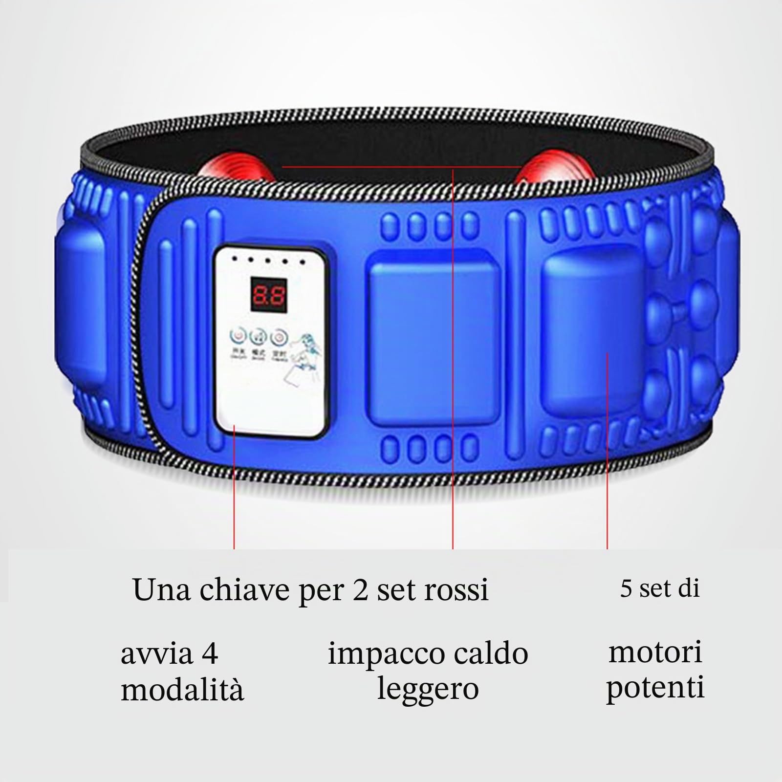 Macchina per bruciare i grassi, cintura dimagrante elettrica senza fili per la perdita di peso di pancia, pancia e addome, massaggiatore addominale portatile per migliorare il flusso sanguigno e