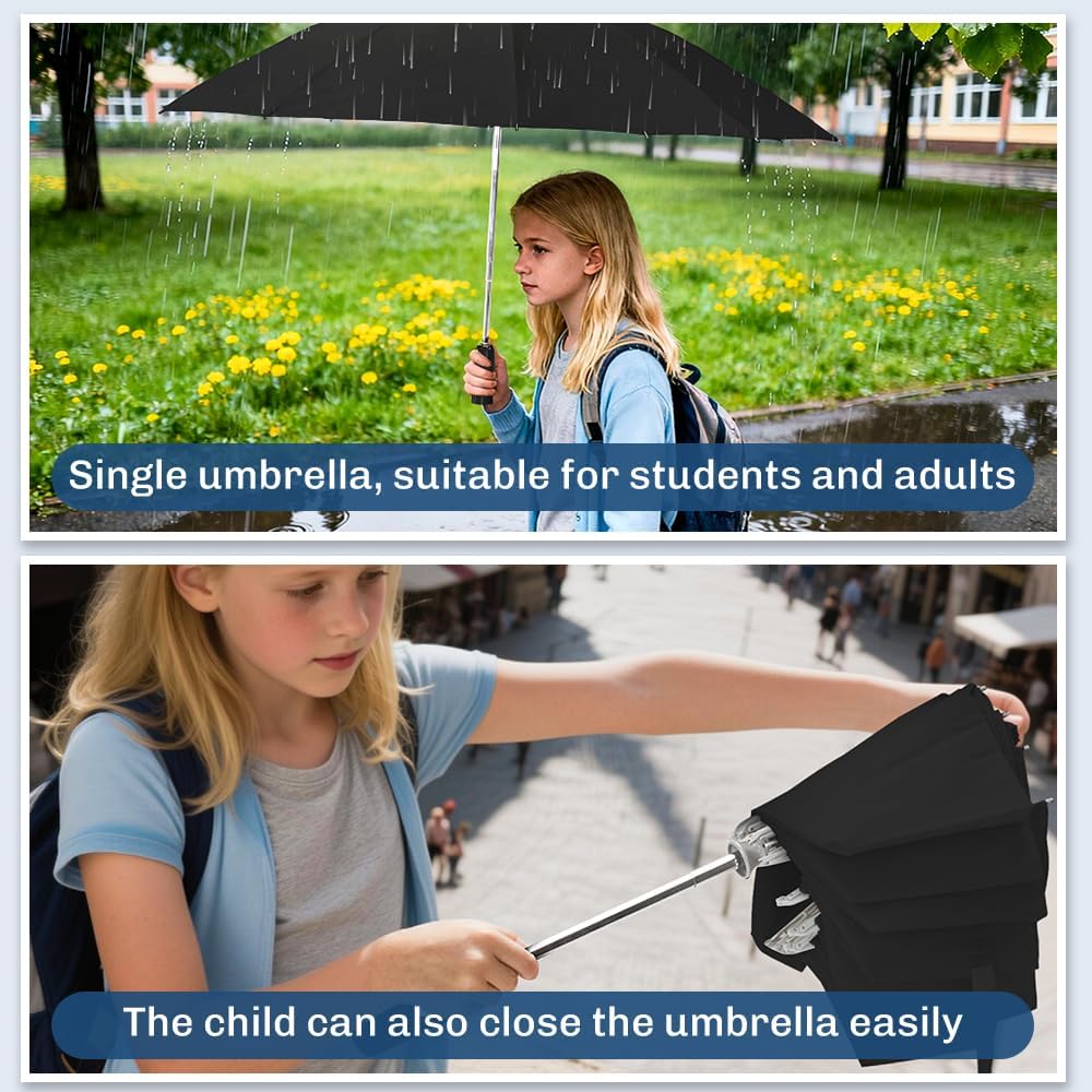 TOPSAIL 45in Compact Inverted Folding Umbrella for Travel Wind-resistant, Anti-rebound & Safe Collapsing, Portable & Sturdy Windproof Reverse Umbrellas for Rain - Image 7