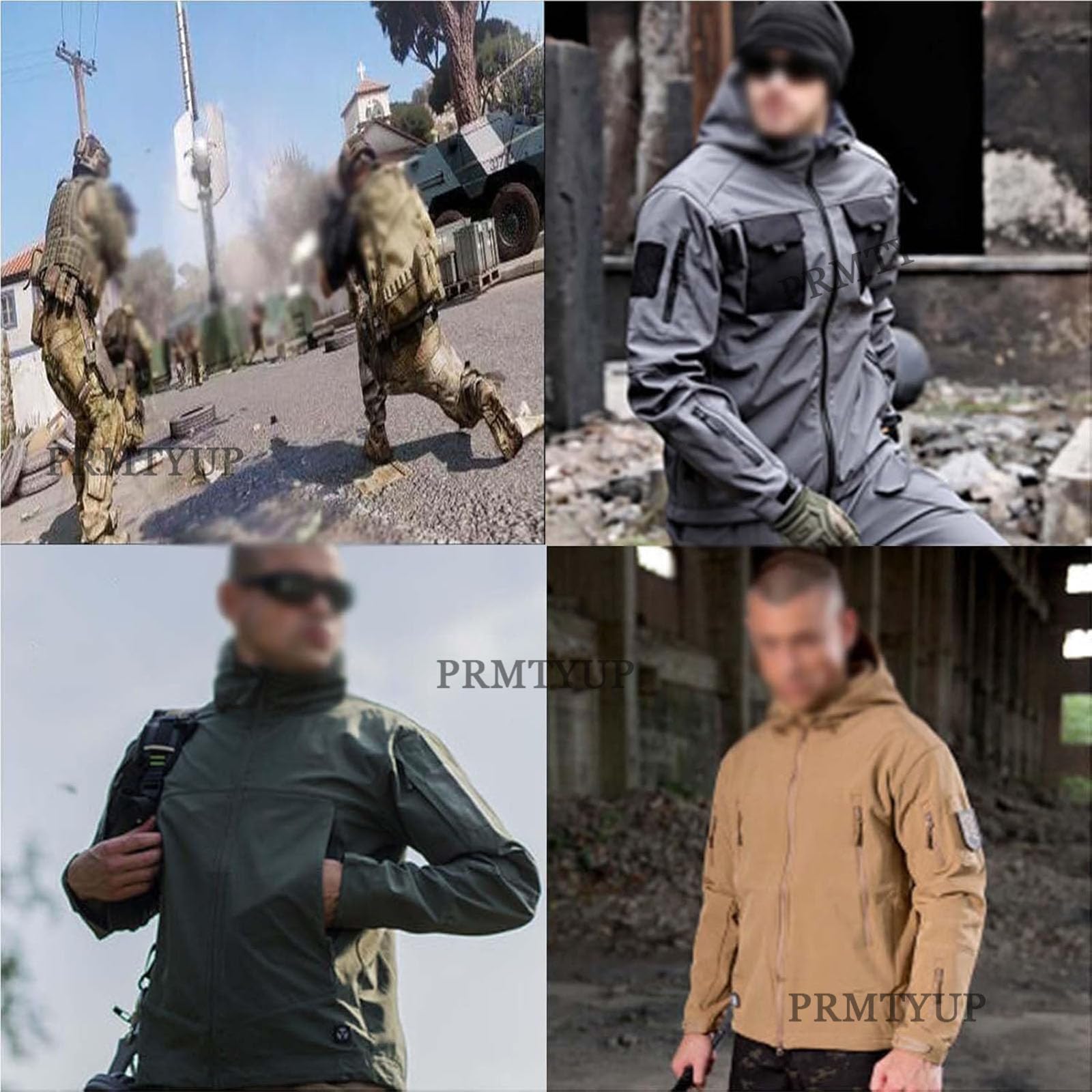 Giacca E Pantaloni Tattici, Set Uniforme Mimetica Impermeabile per Uomo, Completo Militare da Combattimento dell'Esercito, Giacca Softshell da Uomo,Uniformi Tattiche