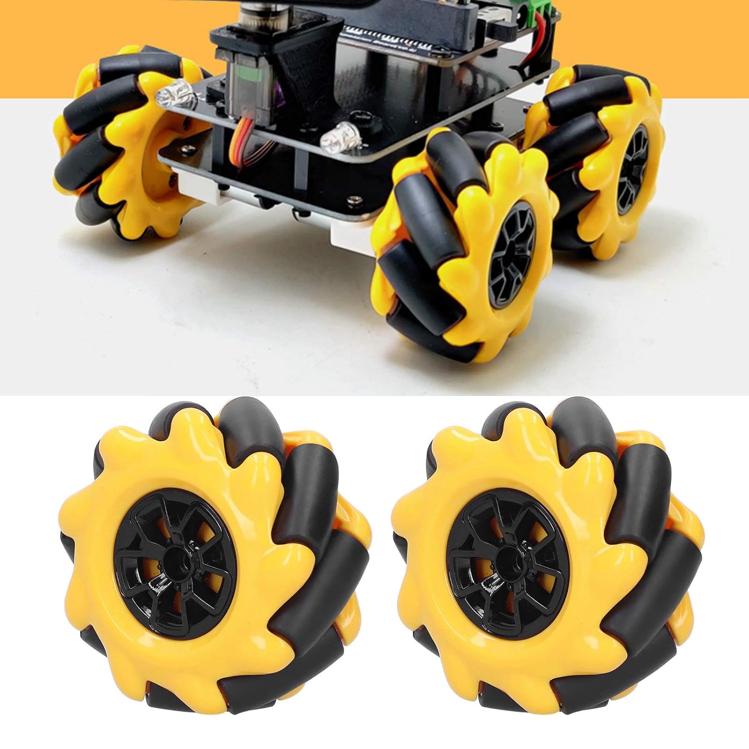 Mecanum Wheel Robot Kit with 60mm Omnidirectional Wheels for TT Motor STEM Smart Car Projects