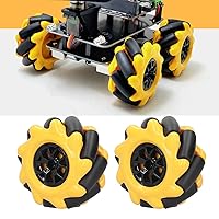 Vista 4 de Mecanum Wheel Robot Kit con ruedas omnidireccionales de 2.362 in Chasis de coche inteligente para proyectos STEM de motor TT