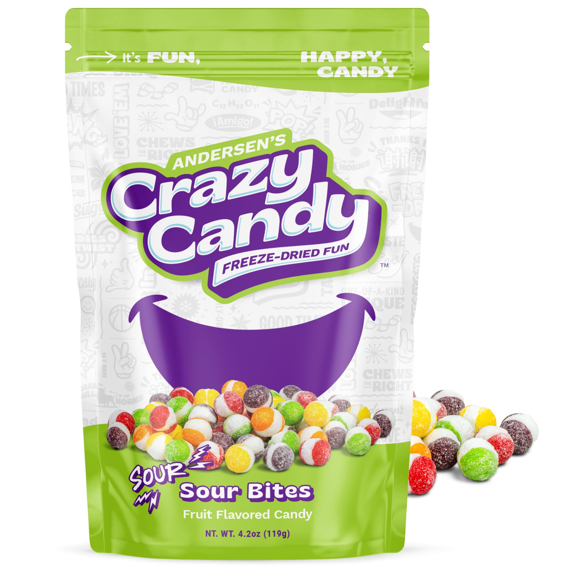 Amazon.com : Freeze Dried Sour Candy - Crazy Candy Sour Bites