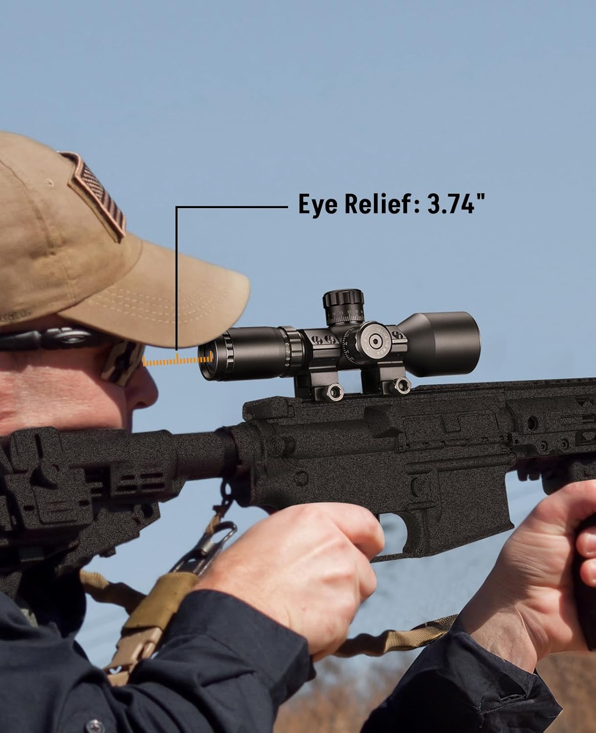 Midten 3-9x40 Compact Rifle Scope, Mil-Dot Reticle, Locking Turret, Zero Reset, 1 inch Tube SFP Riflescope with 20mm Scope Rings