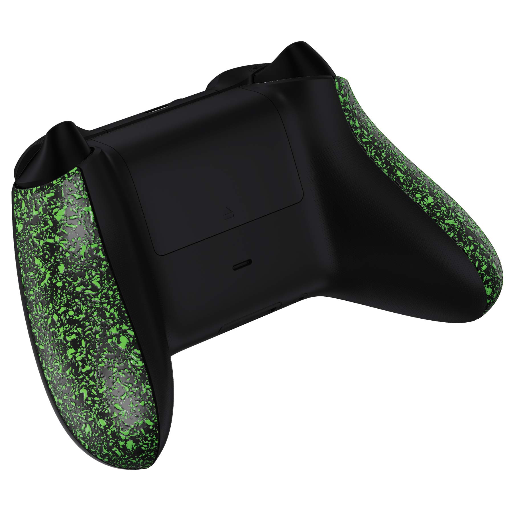 eXtremeRate Carcasa de Grip para Xbox Series X S Mando Asa Izquierda Derecha Empuñadura Antideslizante 3D Mango para Xbox Series S X Control-No Incluye Mando(Salpicaduras Verdes)