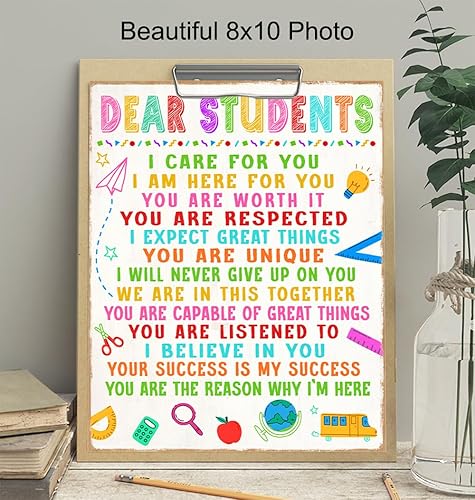 Miniatura 3 de Kids Preschool Kindergarten Classroom Decor - Teacher Gifts - School Wall Decor - Teacher Supplies - positive Educational Motivational poster - Back