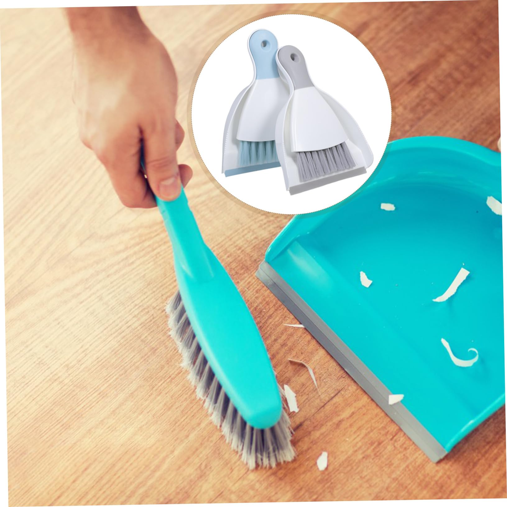 Set Cleaning Tools Brooms Mini Dust Pan and Brush Detailing Brush Small Brush Pan Whisk Broom Small Dormitory Debris Cleaning Brush Mini Little Broom and Dustpan Car Gaps Brush Abs Yardenfun