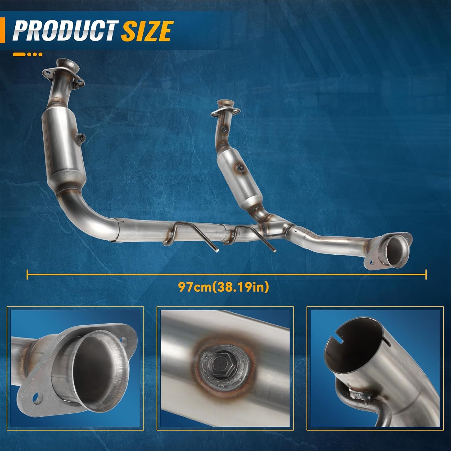 Left and Right 2-PC Catalytic Converter Kit Compatible with Ford F-150 F150 2015 2016 2017 2018 2019 2020 5.0L V8, Direct-Fit Catalytic Convertor Replace# 645165 645166 645147, EPA Compliant