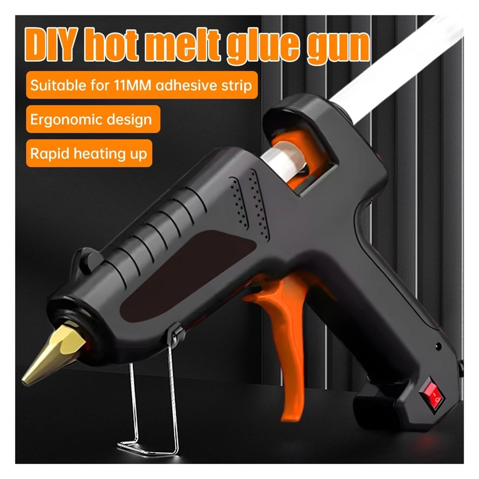 Pistolet do klejenia na gorąco, Pistolet do kleju na gorąco, sztyfty 11 mm, przemysłowe, elektrotermiczne, termiczne, majsterkowania, narzędzia naprawcze