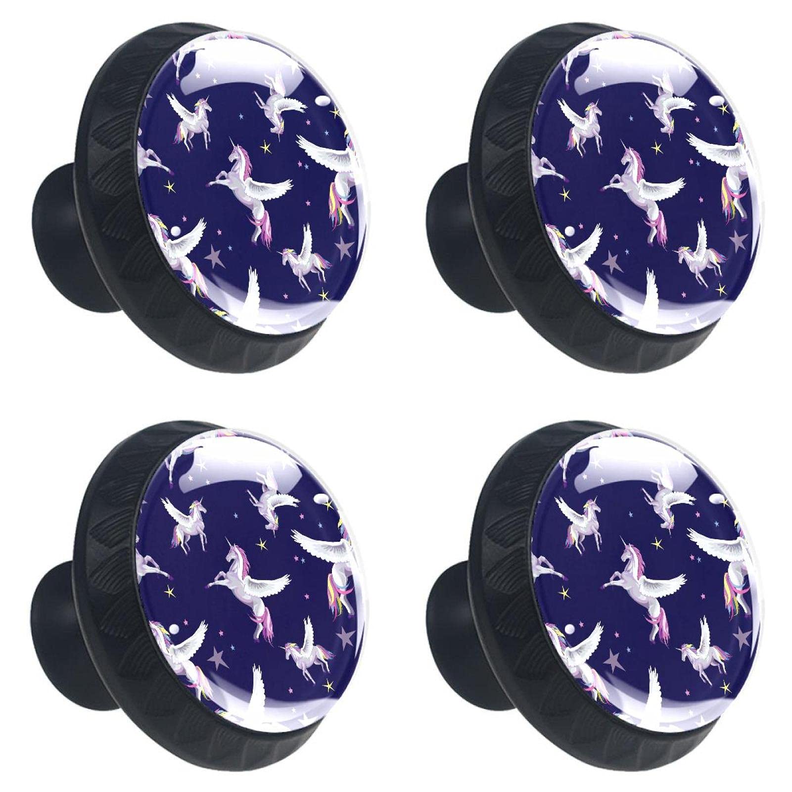 Bouton de porte bleu marine en forme d'ange et étoile pour rafraîchir une commode