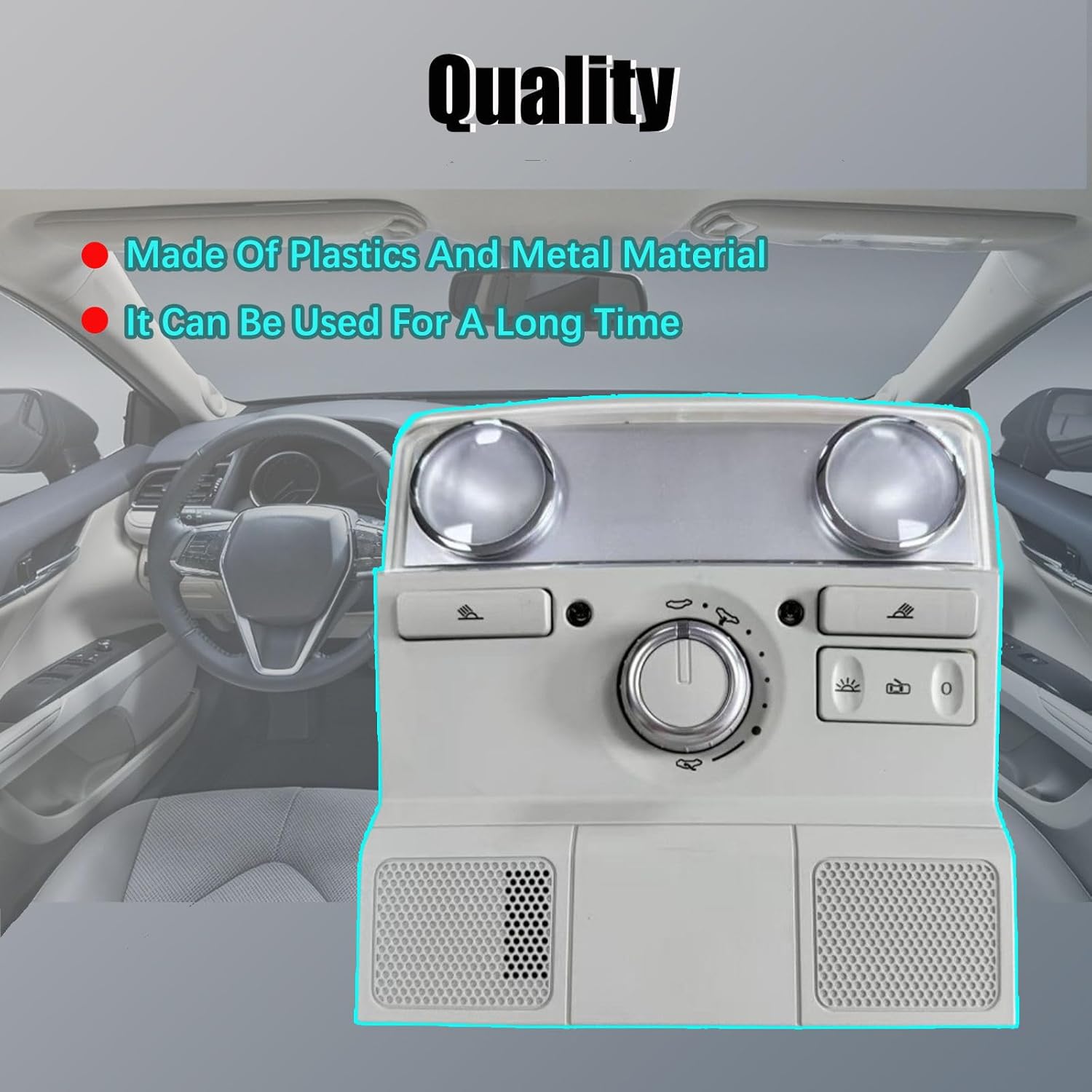 Overhead Consoles Map Reading Light Lamp, Fit For VW Passat​ B7L 2011-2015, OE:3AD947105, Overhead Consoles With Dome Light Assembly, Interior Cab Lights Storage Assembly-gray-With light