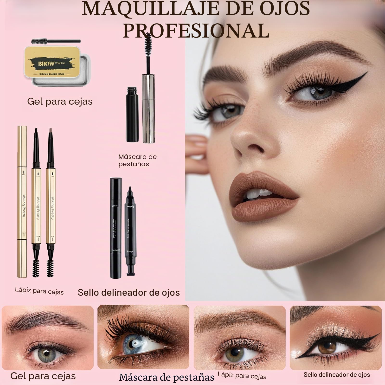 Kit Maquillaje Mujer, Set Maquillaje Mujer de 21 Piezas, Set de Maquillaje Adolescentes, Kit de Estuche Maquillaje Profesional Completo con Estuche de Maquillaje
