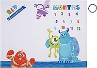 Vista 14 de Disney 101 Dálmatas Blanco y Negro Too Cute Super Soft Photo Op Milestone Manta para bebé