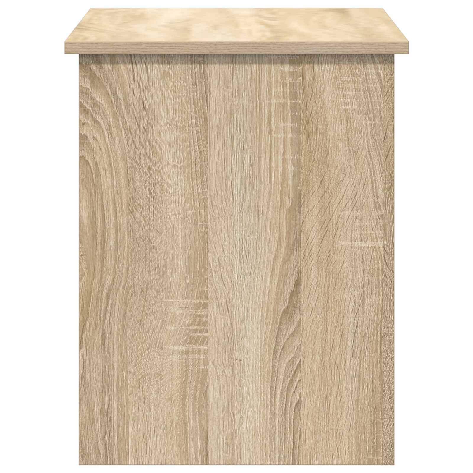 Mangloder Aufbewahrungstruhe Sonoma-Eiche aus Holzwerkstoff 80 x 40 x 50 cm mit Deckel, Stauraum für Wäsche, Spielzeug, Kissen, Schlafzimmer, Flur und Ordnung im Innenbereich