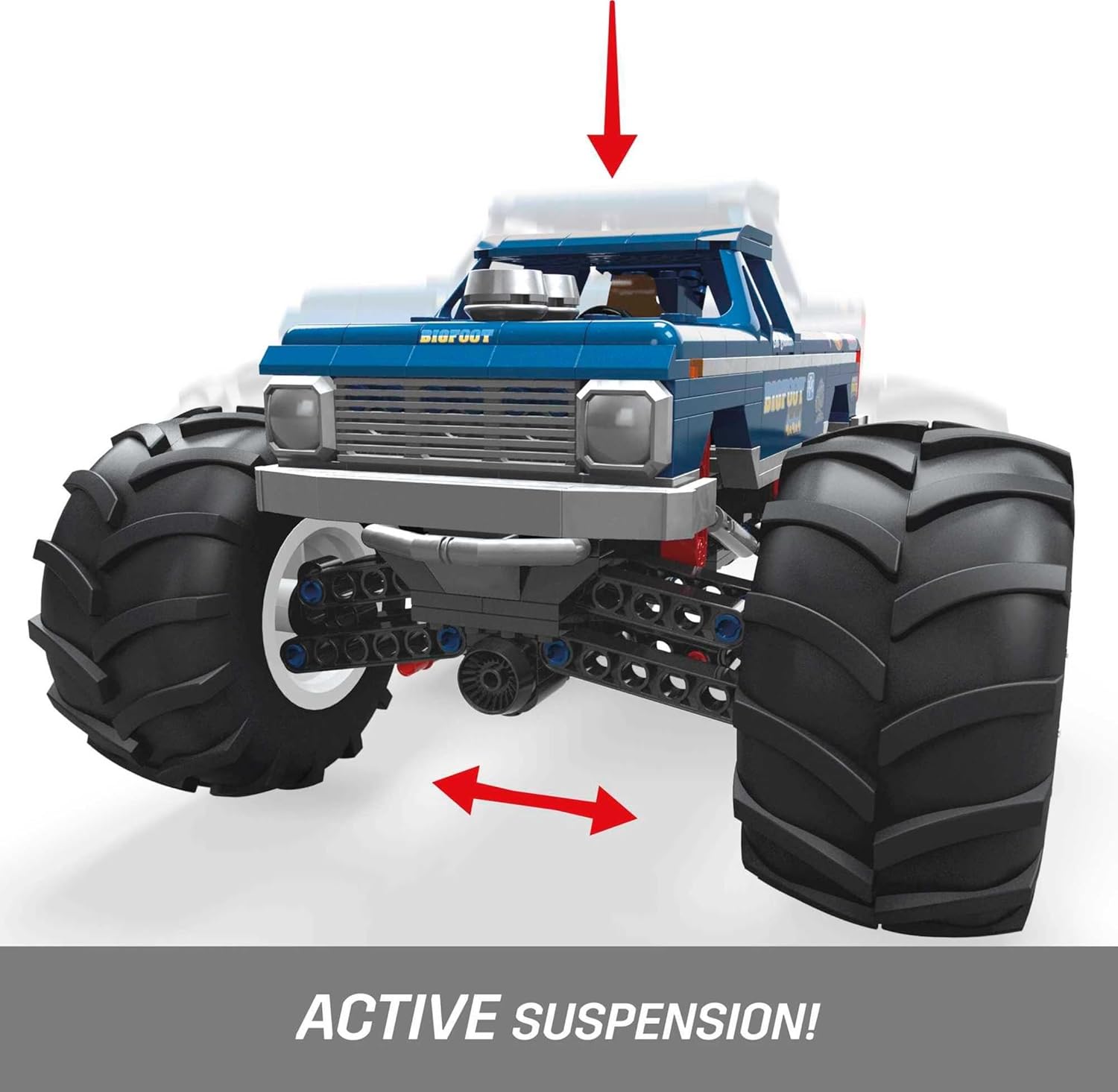 MEGA Hot Wheels Collectible Monster Truck Building Toy for Adults 1:18 Scale Bigfoot with Deluxe Features, for Fans and Collectors, HHD20