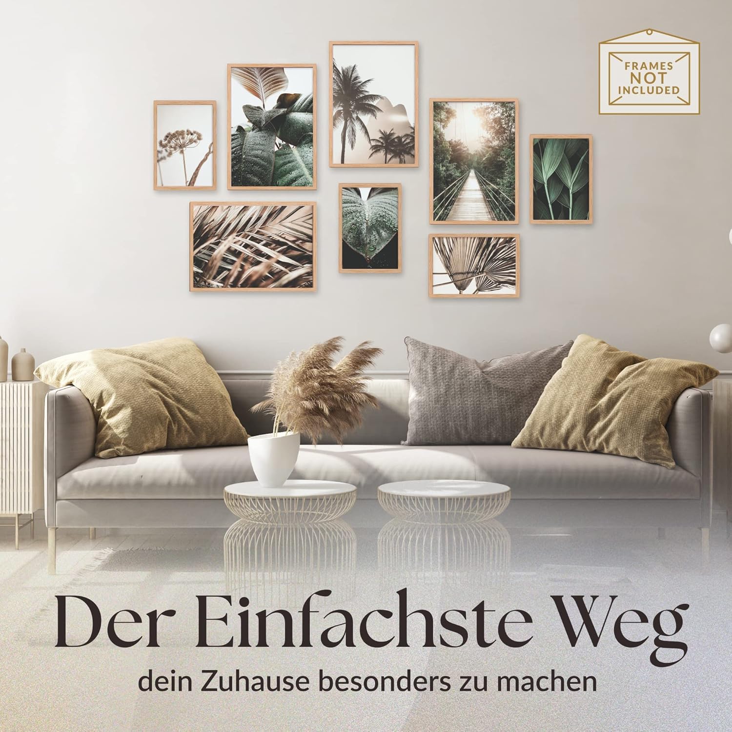 Heimlich Ensemble d'affiches 4x A3 30x42 cm 4x A4 21x30 cm Voyage végétal