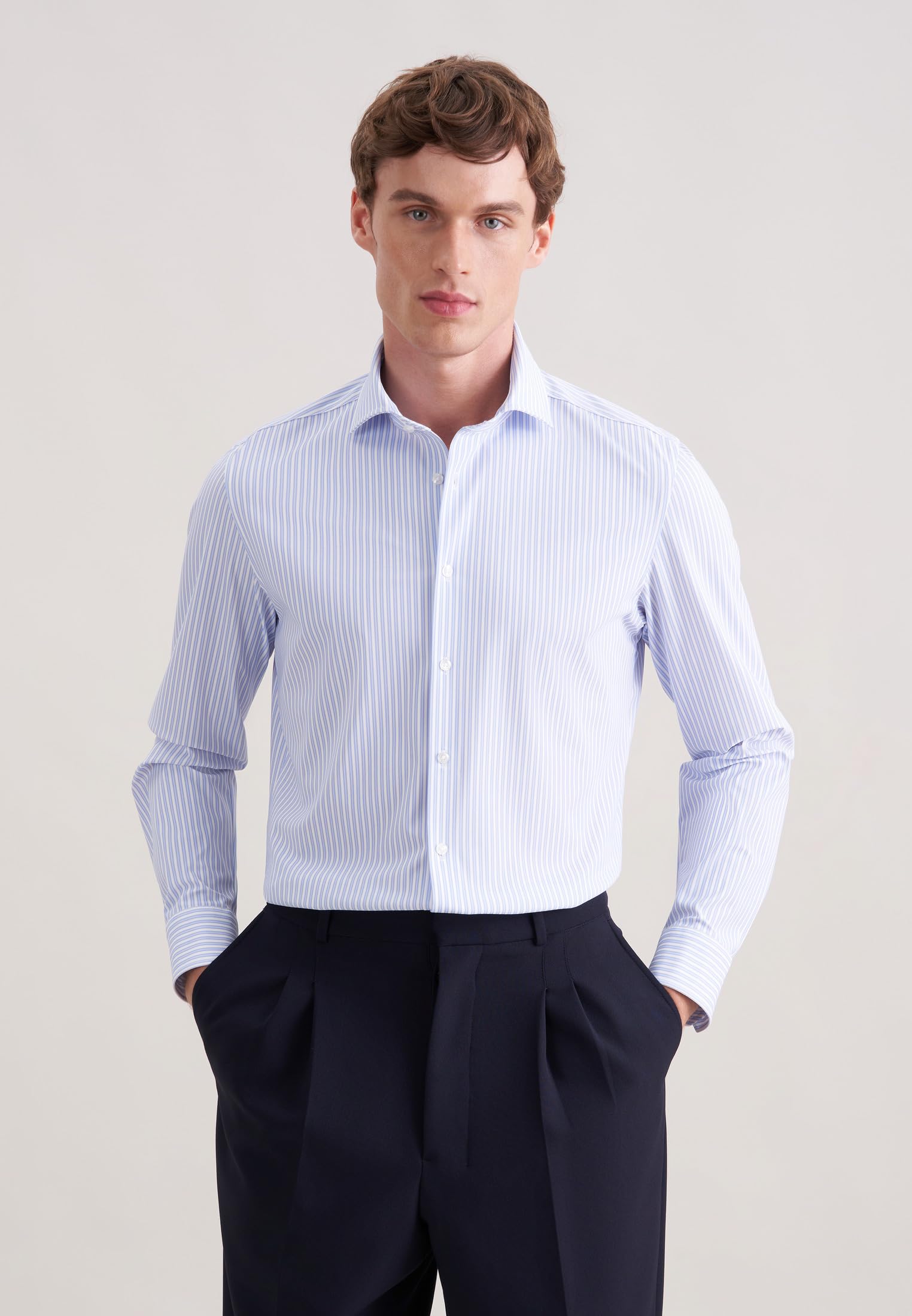 Seidensticker Herren Slim Fit Langarm Performance-Hemd Business-Hemd (1er Pack)