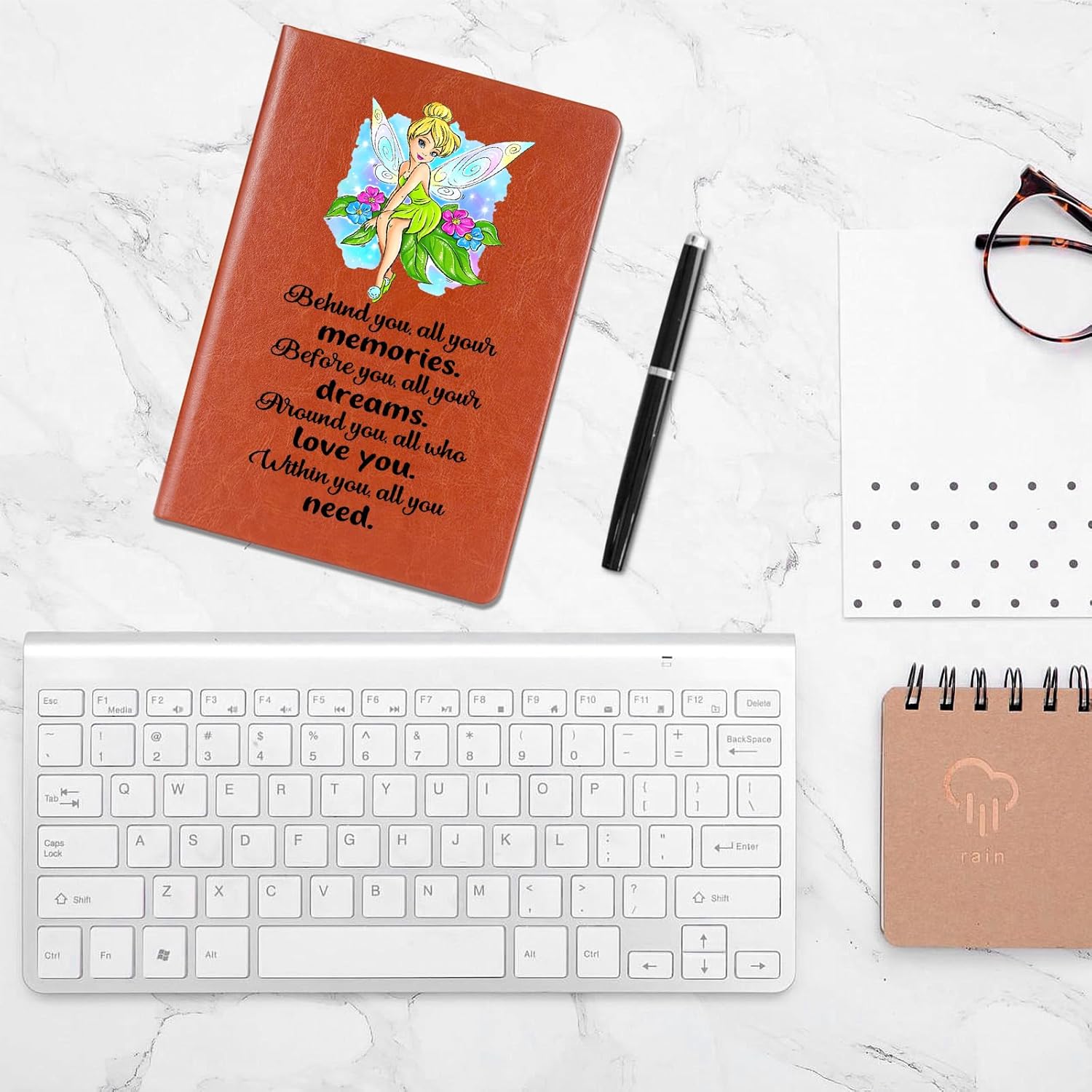 ティンカーベル 映画ファン向けギフト レザーノートブック All You Need is Faith Trust and a Lit