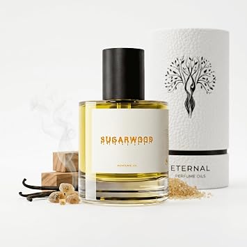 Sugarwood Perfume Oil for Women and Men - Long Lasting Alcohol Free Woody Fragrance, Concentrated Unisex Body Oil, Travel Size Dropper Bottle, 1 FL Oz 30ml