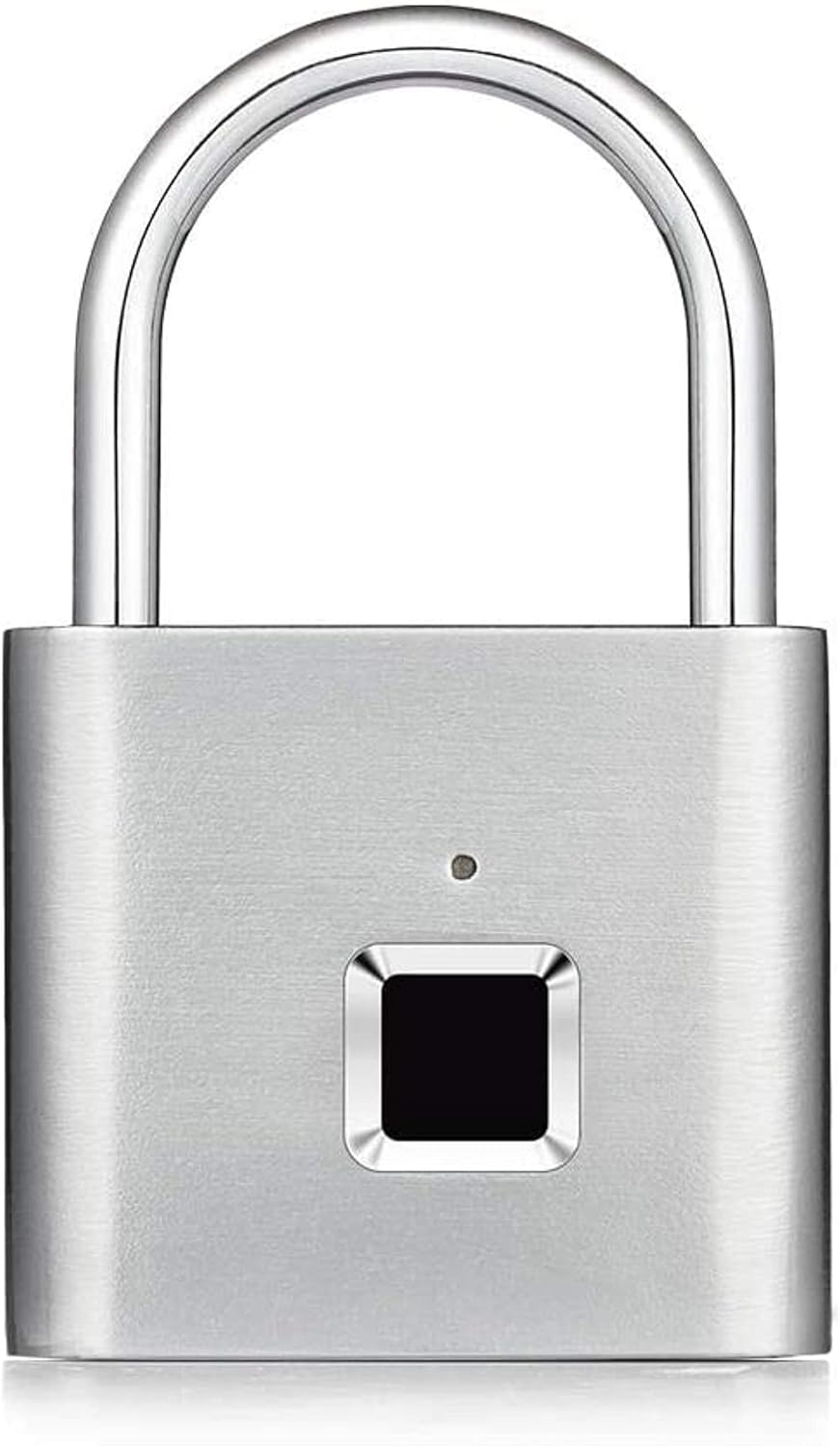 キーレスUSB充電式ドアロック指紋スマート南京錠クイックロック解除亜鉛合金金属自己現像チップドアロックブラック (Color : S