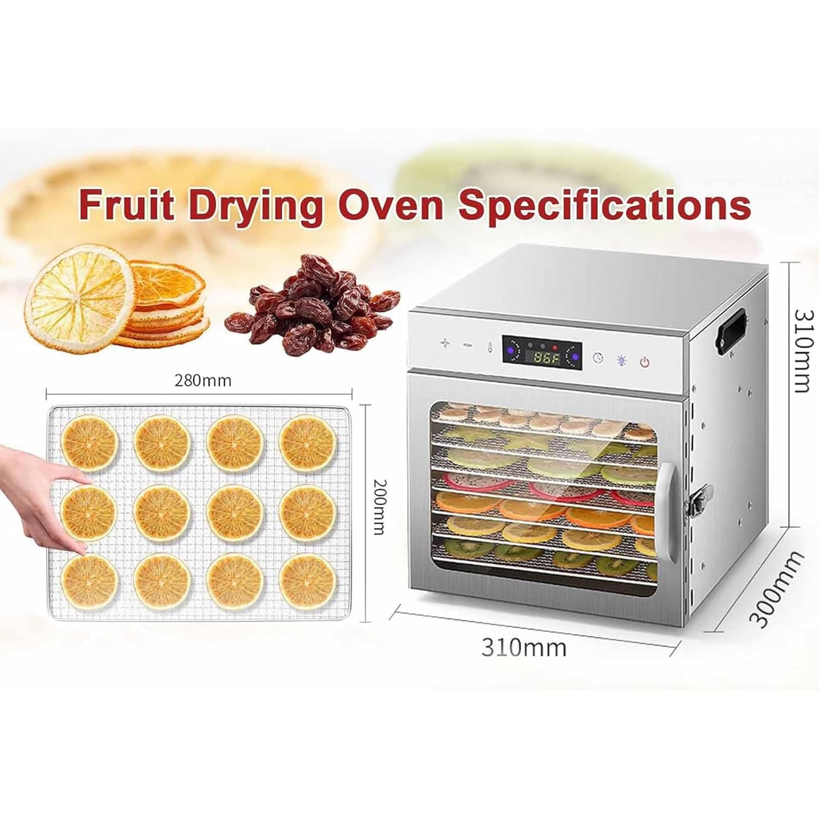 Essiccatore per Alimenti, Liofilizzatore, Timer 24 Ore