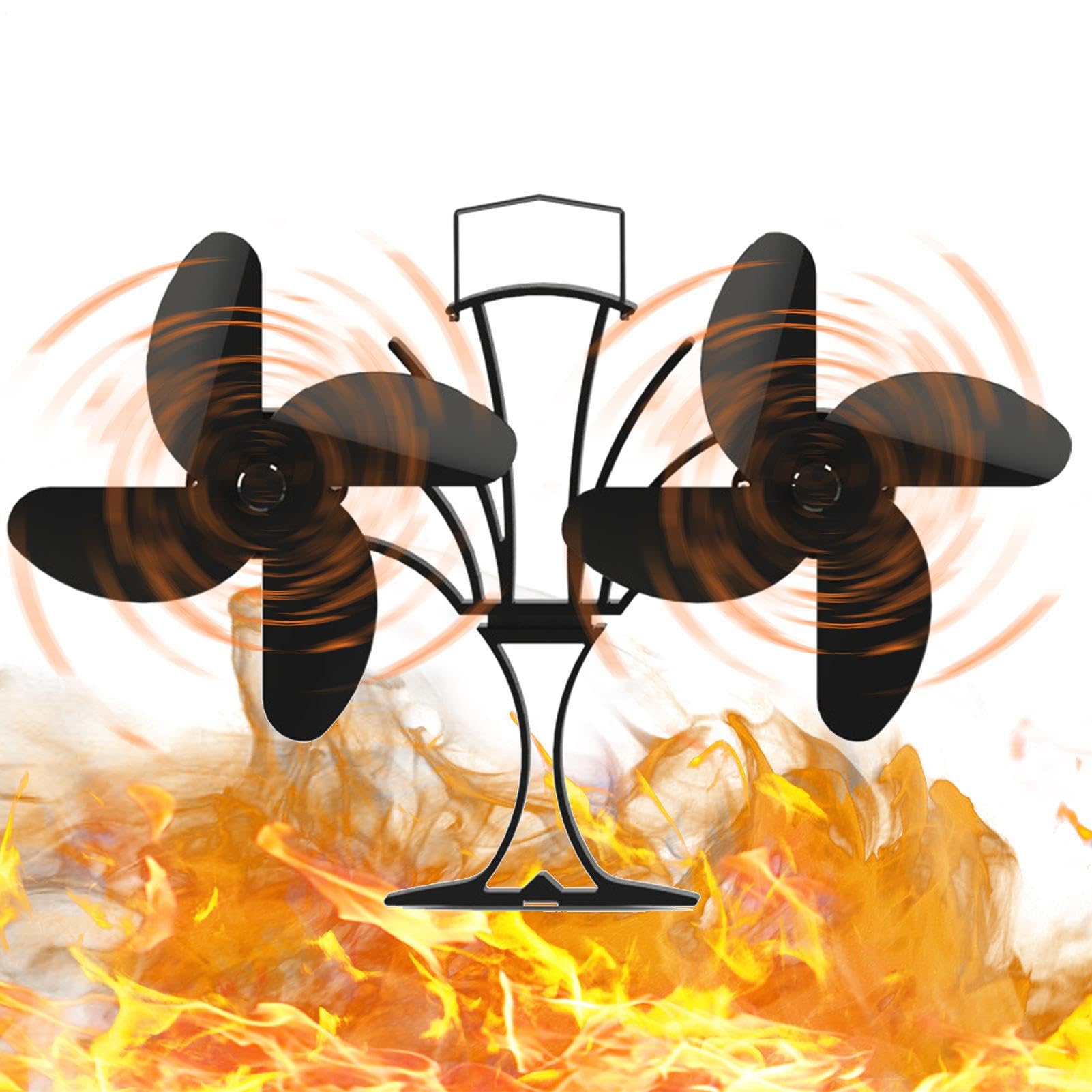 Ventilatore Per Stufa A Legna - Ventilatore Ecologico Silenzioso | Alimentato A Calore, Ventilatori Per Non Elettrici Per La Casa | Ventilatores Per Circolatore Di Riscaldamento Con Bruciatore