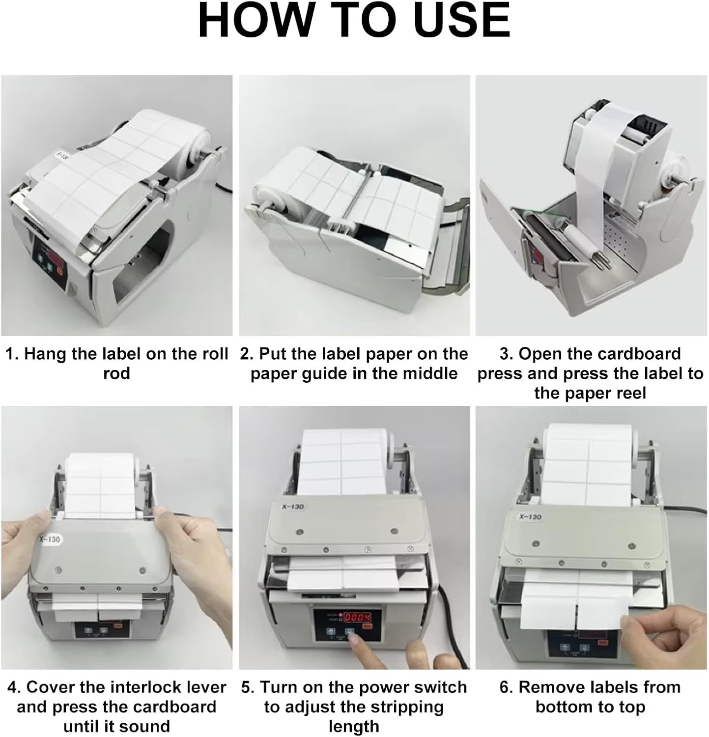 110V/220V Electric Label Dispenser, Automatic Label Separator, Auto Counting Label Stripper, with Digital Display, for Logistics and Distribution,X-180-110V
