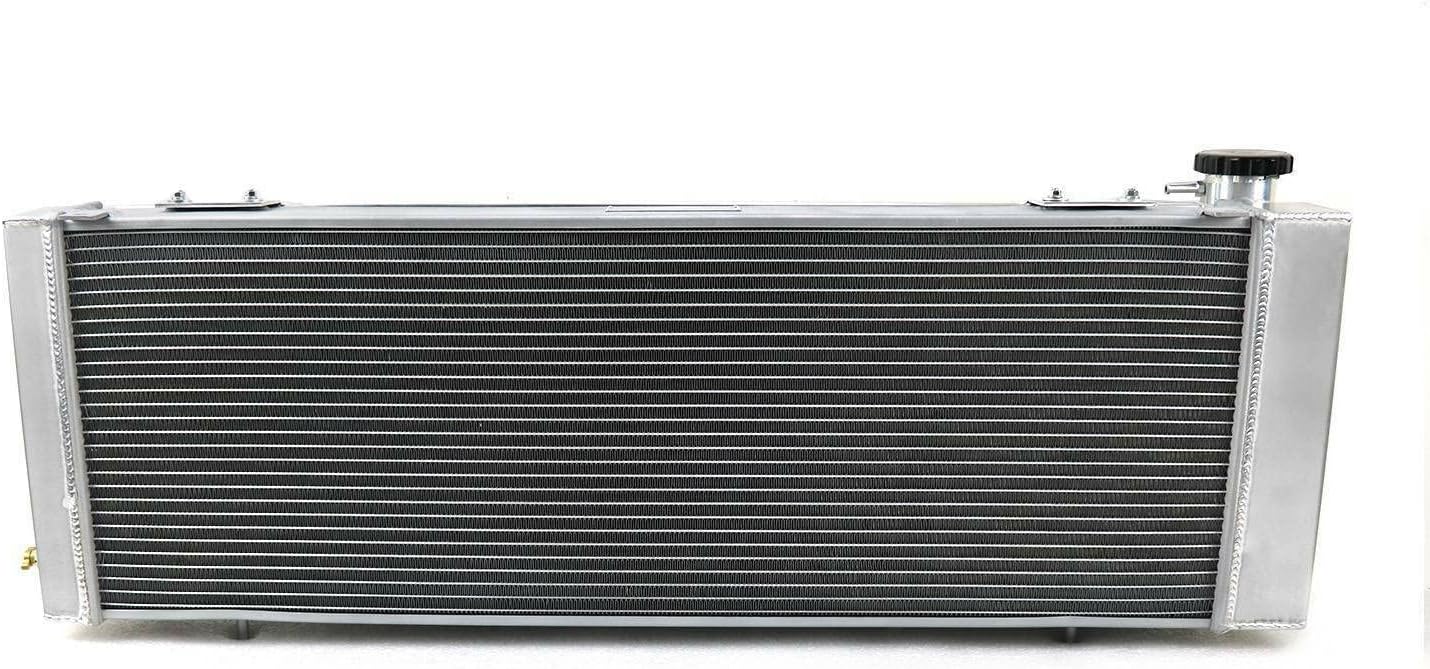 Aluminum Radiator+Shroud Fan+Relay Compatible with 1991-2001 Jeep Cherokee XJ Comanche AT/MT