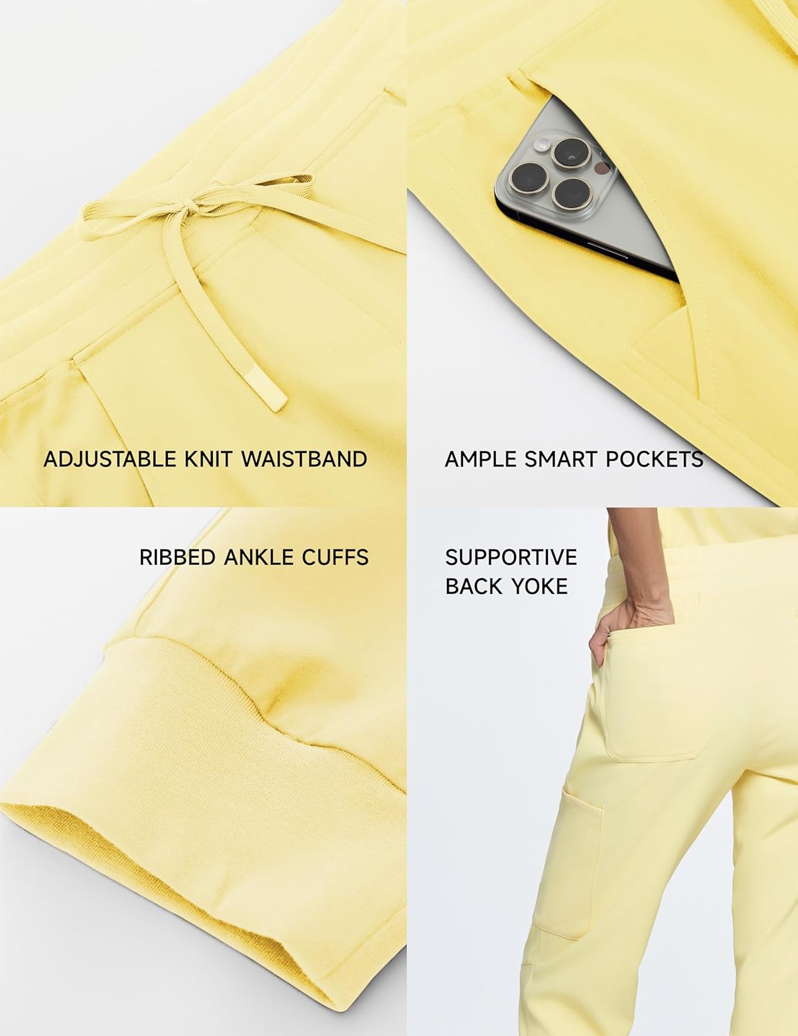 Acadia Cecily Cargo Jogger Scrub Pants for Women - Classic Fit, 8 Pockets, High Performance, Versatile Design - Image 5