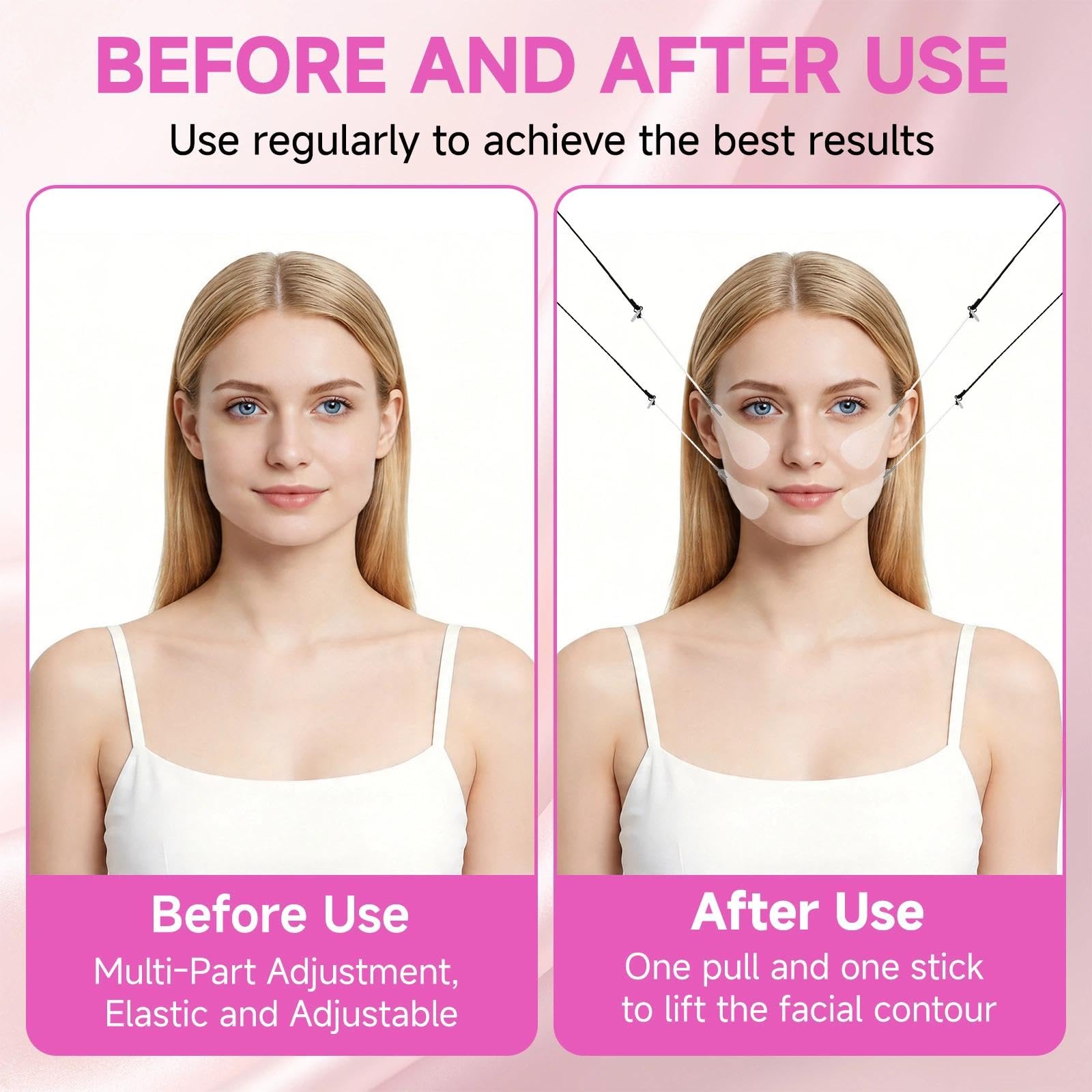 Face lifting tape face tape lift hilos tensores faciales 120 adhesivos con 3 bandas, impermeables elásticos y discretos para maquillaje, fotos y contorno del rostro