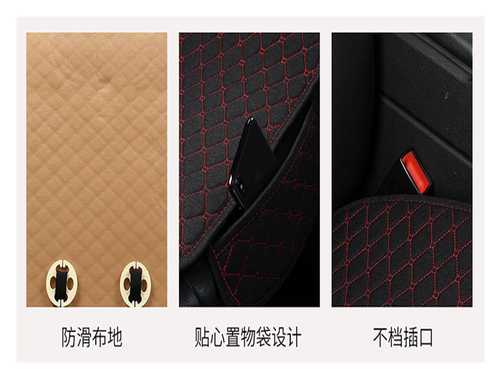 Coprisedile Universale per seggiolino Auto in Lino con Cuscino Lavabile per Schienale Anteriore e Posteriore. Copri sedili Auto(Nero)