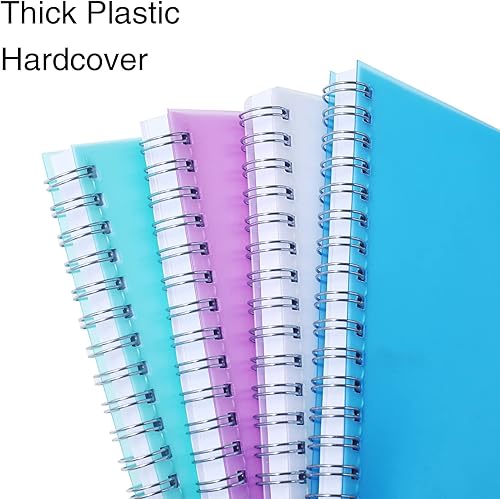 Miniatura 2 de Cuadernos de papel cuadriculado, paquete de 4 cuadernos de cuadrícula en espiral de 5.7 x 8.3 pulgadas, 640 páginas, bonitos cuadernos de