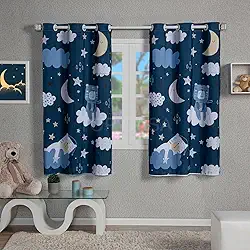 Cortina Infantil 2,00x1,50 para Meninos e Meninas Urso Sonhador