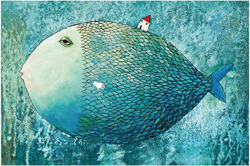 Adult Wooden Puzzles, Big Fish and Small Houses, Thinking Mood, 520, 1000, 1500, 2000, 3000, 3700, 5000, 5700 Pieces, Educational Toys for Children